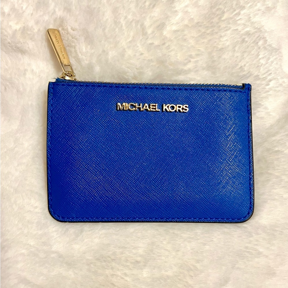 Michael Kors Blue Zip Wallet
